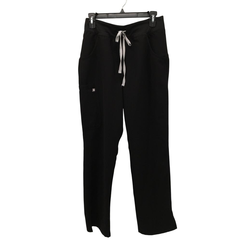 FIGS High Waisted Kade Cargo Scrub Pant Black Medium M Nursing Healthcare Hero